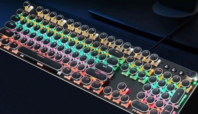 Keyboard with Metal Keys