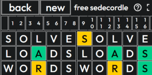 sedecordle word game 1